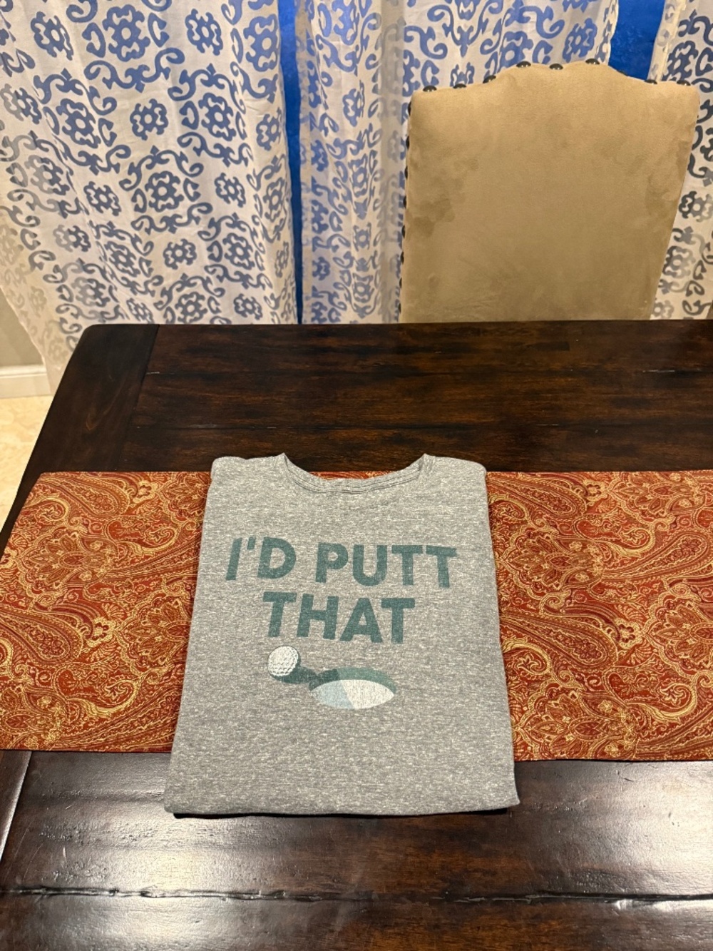 RETRO BRAND Men's XL I'D PUTT THAT Golf Teeshirt MSRP $39.99